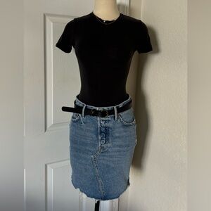 GRLFRND Denim Skirt, Size 25, High Rise